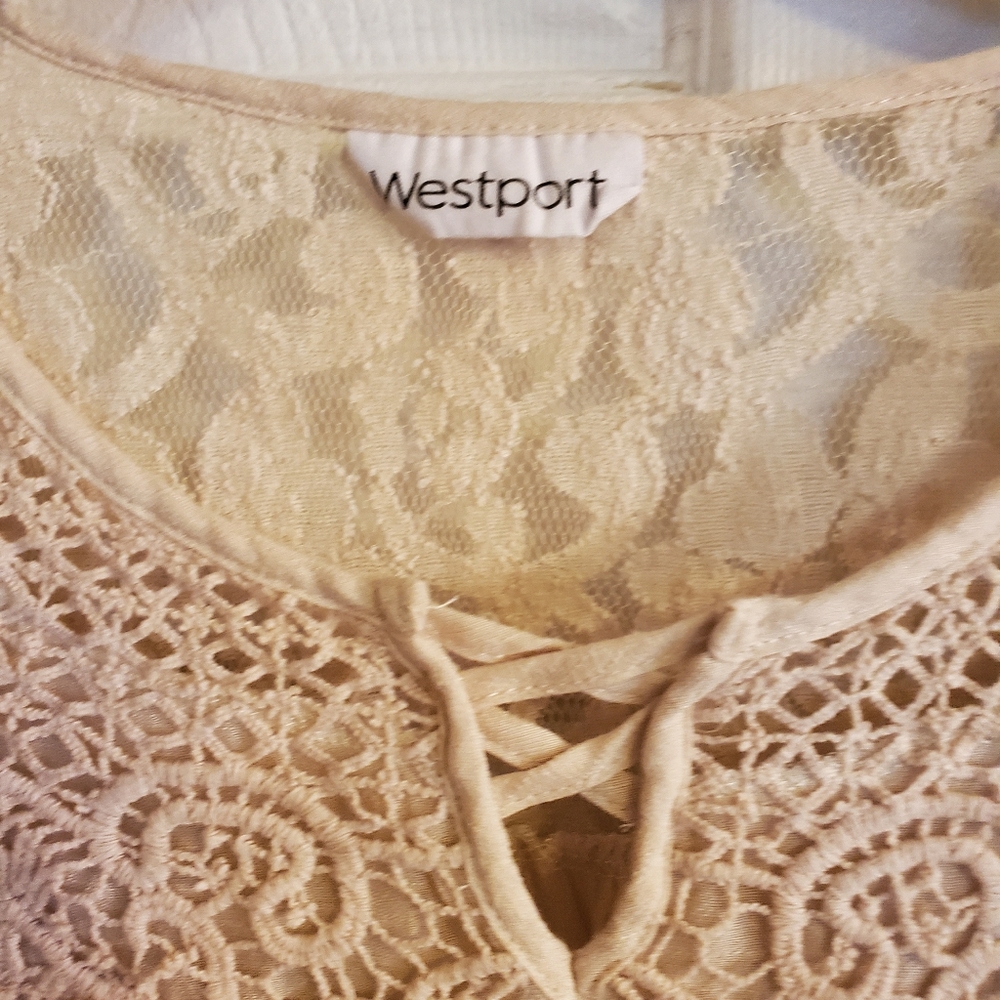WESTPORT IVORY LACE TOP S LG - Picture 3 of 10
